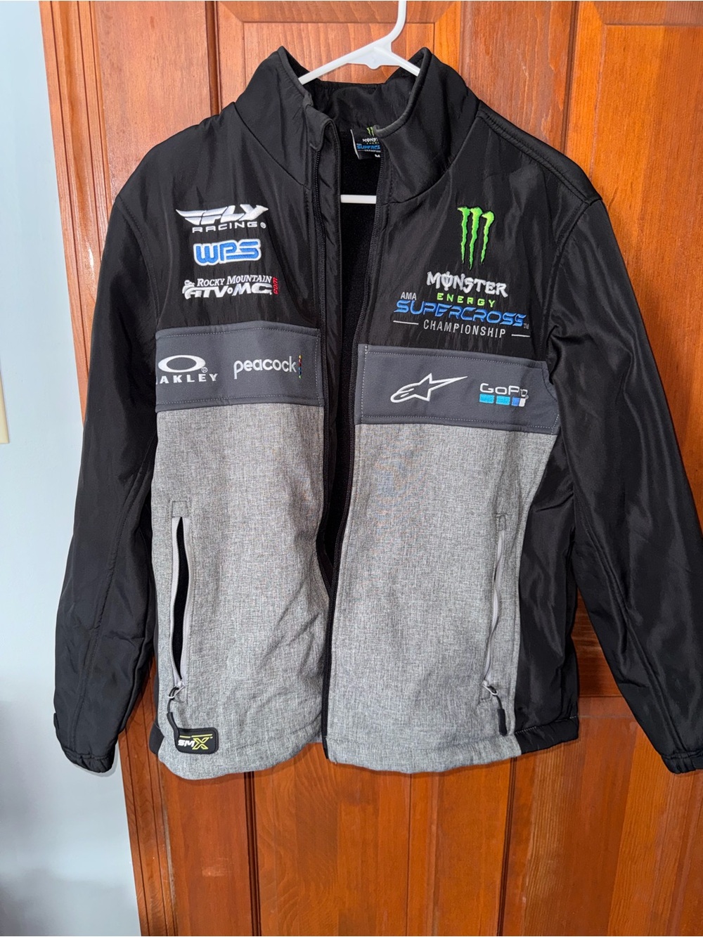 Supercross Men's Black & Gray Racing Jacket